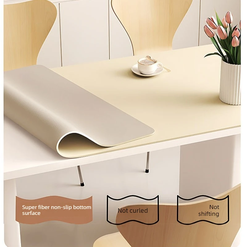 Silicone Table Mat Oil Proof Stain Resistant Waterproof Desk Protector Wipeable Study Table Pad for School Household Goods
