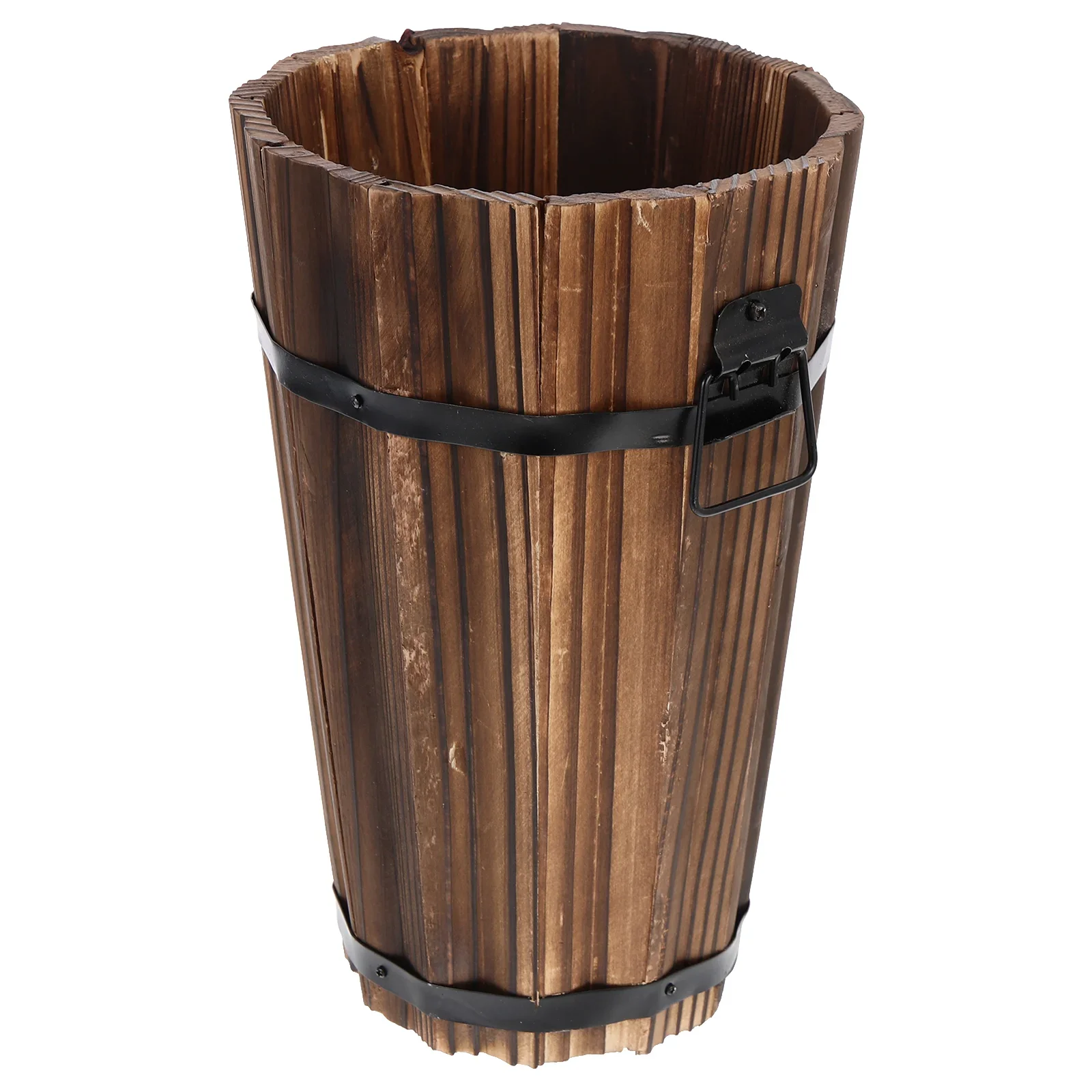 

Wooden Planter Retro Design Planter Exquisite Flowerpot for Garden Outdoor planter pots Metal planter Strawberry pot Gardening