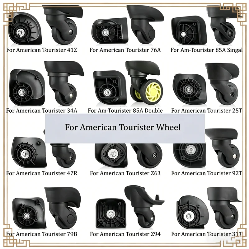 

For American Tourister Travel Luggage Swivel Castors Universal Wheel Roller Trolley Case Silent Suitcase Baggage Box Replacement