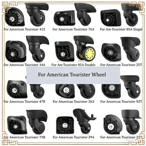 For American Tourister Travel Luggage Swivel Castors Universal Wheel Roller Trolley Case Silent Suitcase Baggage Box Replacement