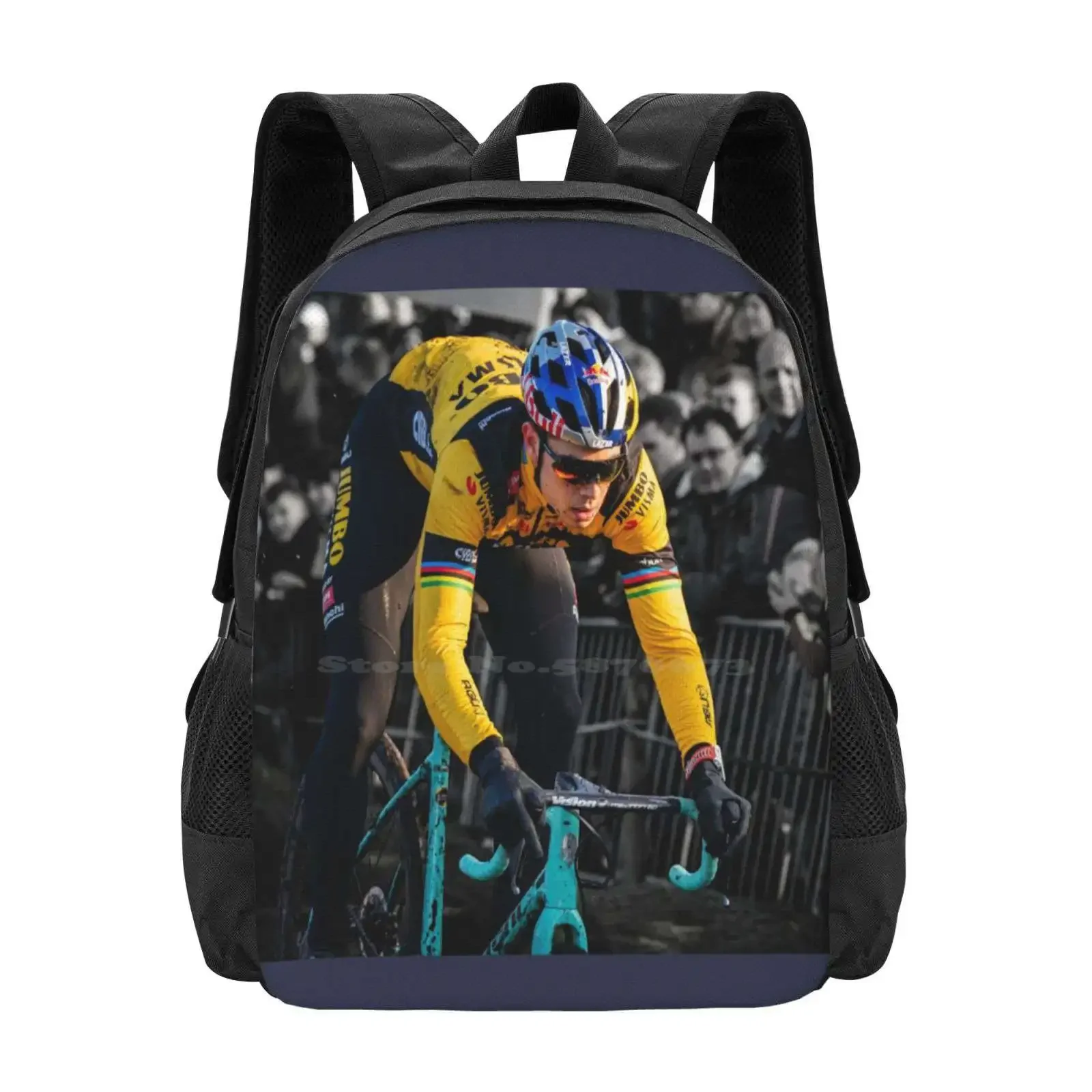 

Wout Van Aert In Action! Bag Backpack For Men Women Girls Teenage Wout Van Aert Eart Aart Belgium Uae Mountain Cycling Bicycle