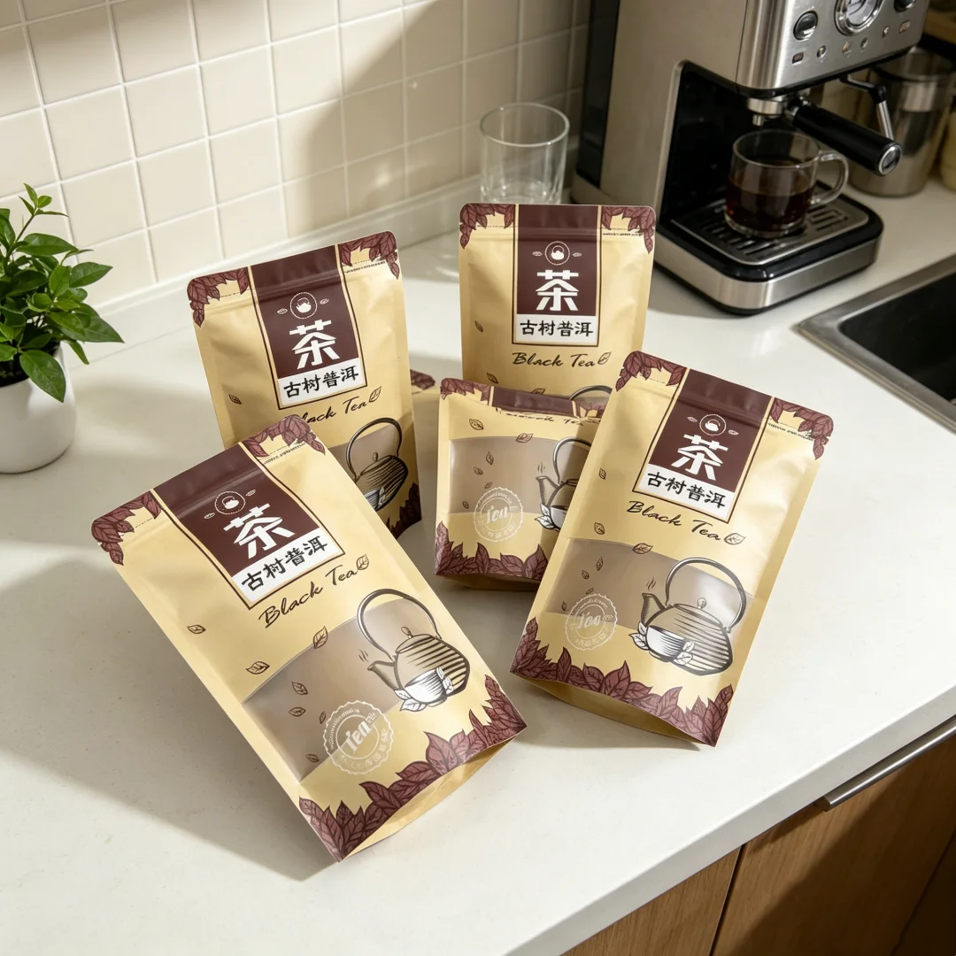 250g Yun wu tea Zipper Bag pu er Yinghong No.9 Huangshan Maofeng tea Sealing bag Huoshan Huangya Liuan Guapian tea Packaging Bag