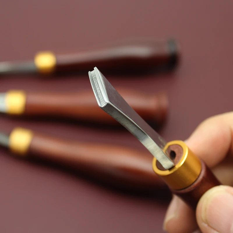 Leather Edge Creaser Arch Pressure Embedding Thread Edge Sector Crimping Scalloped Crimper Wood Leather Press Mashine Craft Tool