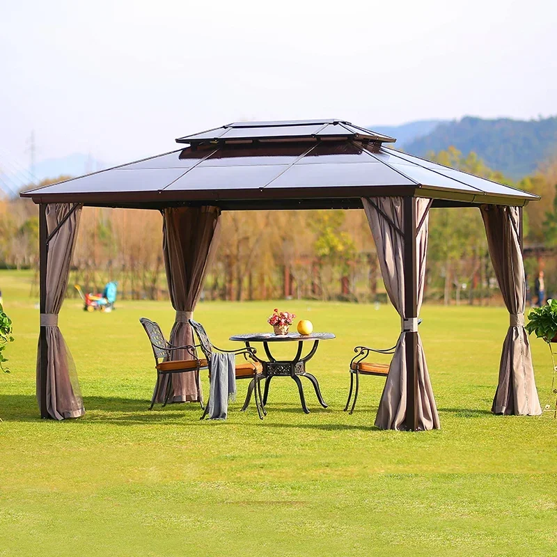 Ode outdoor gazebo tent villa courtyard garden outdoor balcony roof aluminum alloy four-poster pavilion awning