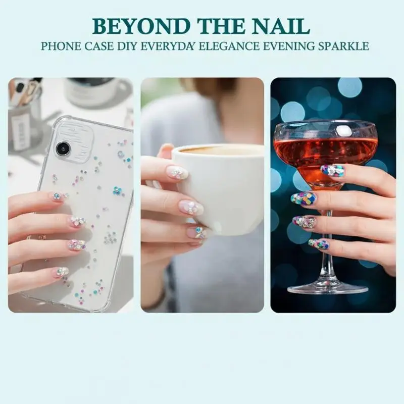 12 Grids Nail Art Decorative Sequins Mini Circular Spliced Flower Glitter for Trendy Manicure Party Nails Design