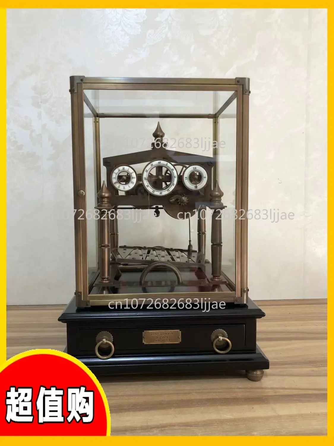 

Mechanical metal table clock antique style living room decoration accessories