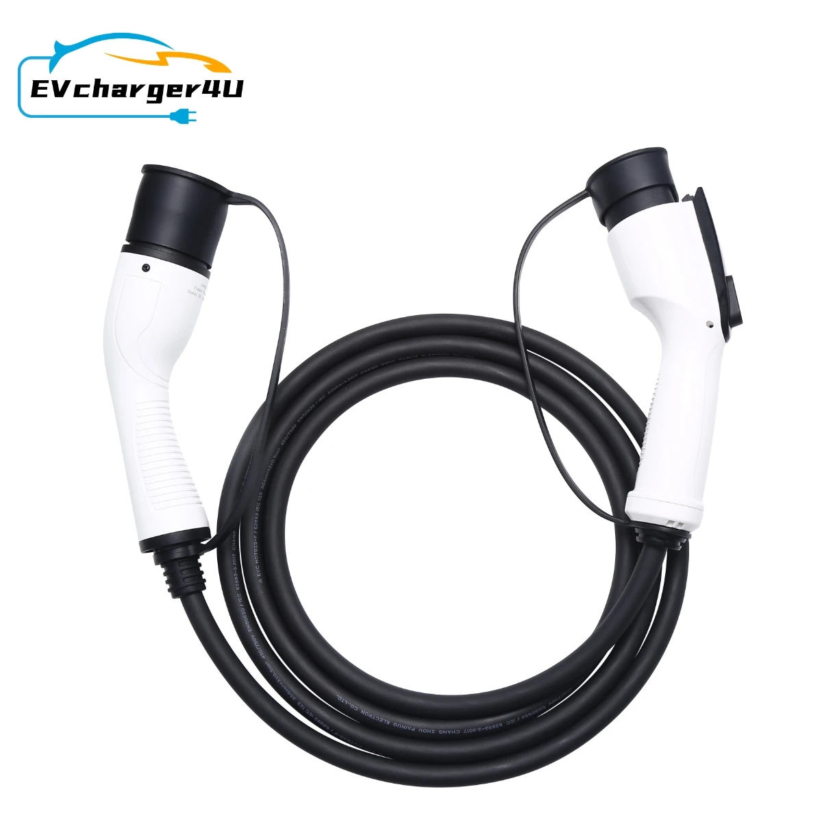 EVcharger4U Type2 to GBT EV Charging Cable 1Phase 32A 7M 7KW, 3Phase 5M 22KW Electric Vehicle Type 2  Cord GB/T for EVSE