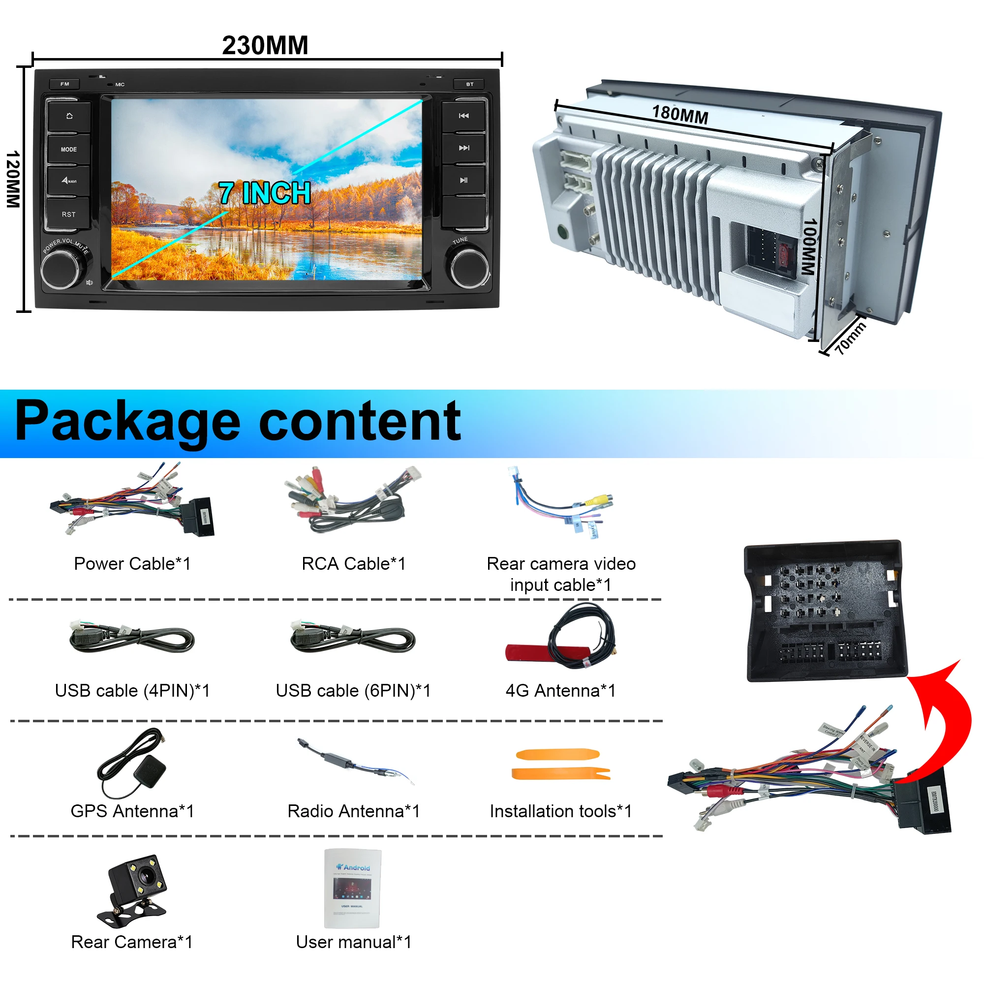

Android 13 Car radio GPS Navi for VW Volkswagen TOUAREG T5 Transporter Carplay Android Auto Bluetooth FM SWC DSP[4+64G]