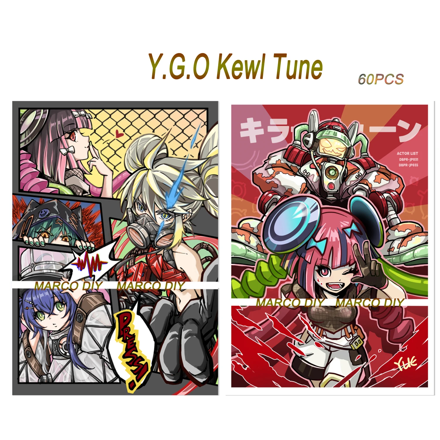 

60 шт. защитных чехлов для карт Yu-Gi-Oh! Kewl Tune Mix Track Maker Reco Clip Cue Защитный футляр для коллекционных карт TCG OCG Shine Protector Case