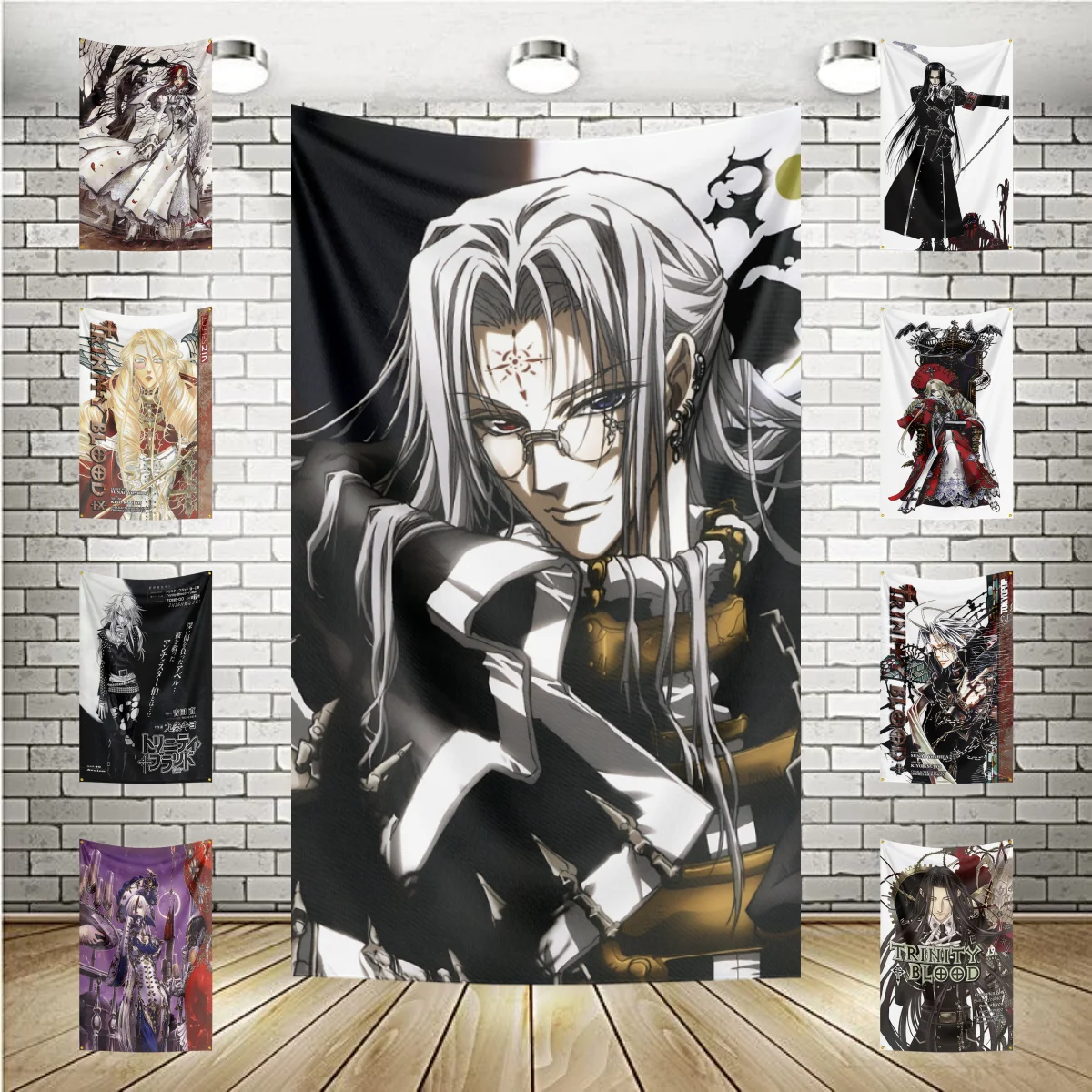 

T-TrinityS B-BloodS Anime Flag Gothic Vampire Poster Home Hanging for Bedroom Decor Cosplay Background Display
