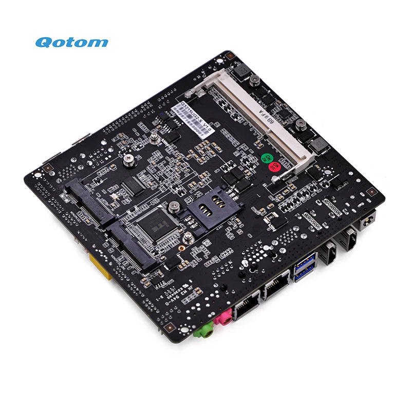 Qotom Mini PC Q30400P Series Celeron Core i3 i5 معالج مزدوج LAN 4 منافذ COM بدون مروحة كمبيوتر صناعي صغير X86