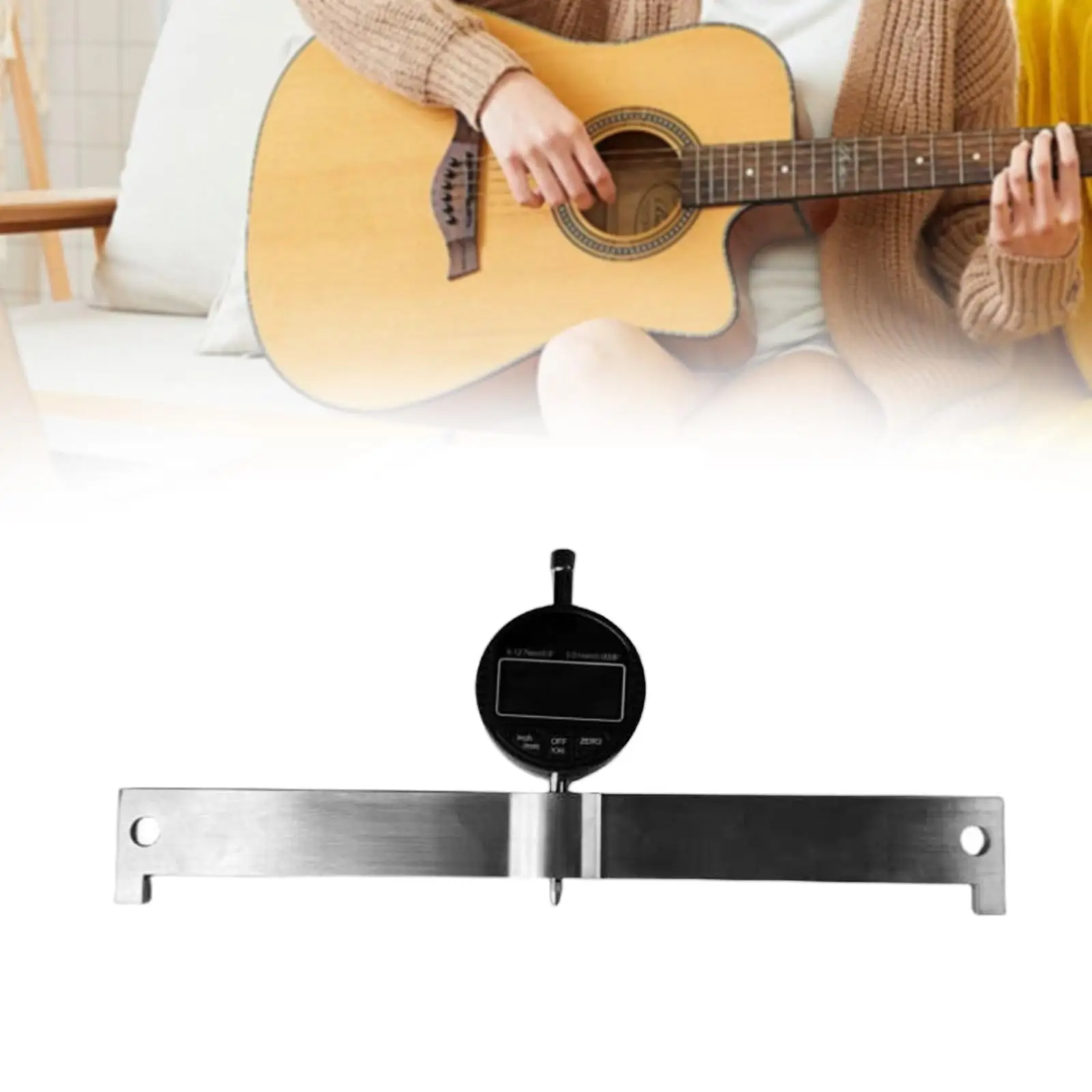 

Guitar Leveling Digital Ruler Fingerboard Leveling Ruler Reset for Luthier/Acoustic Guitar Maker Neck Curvature Measurement