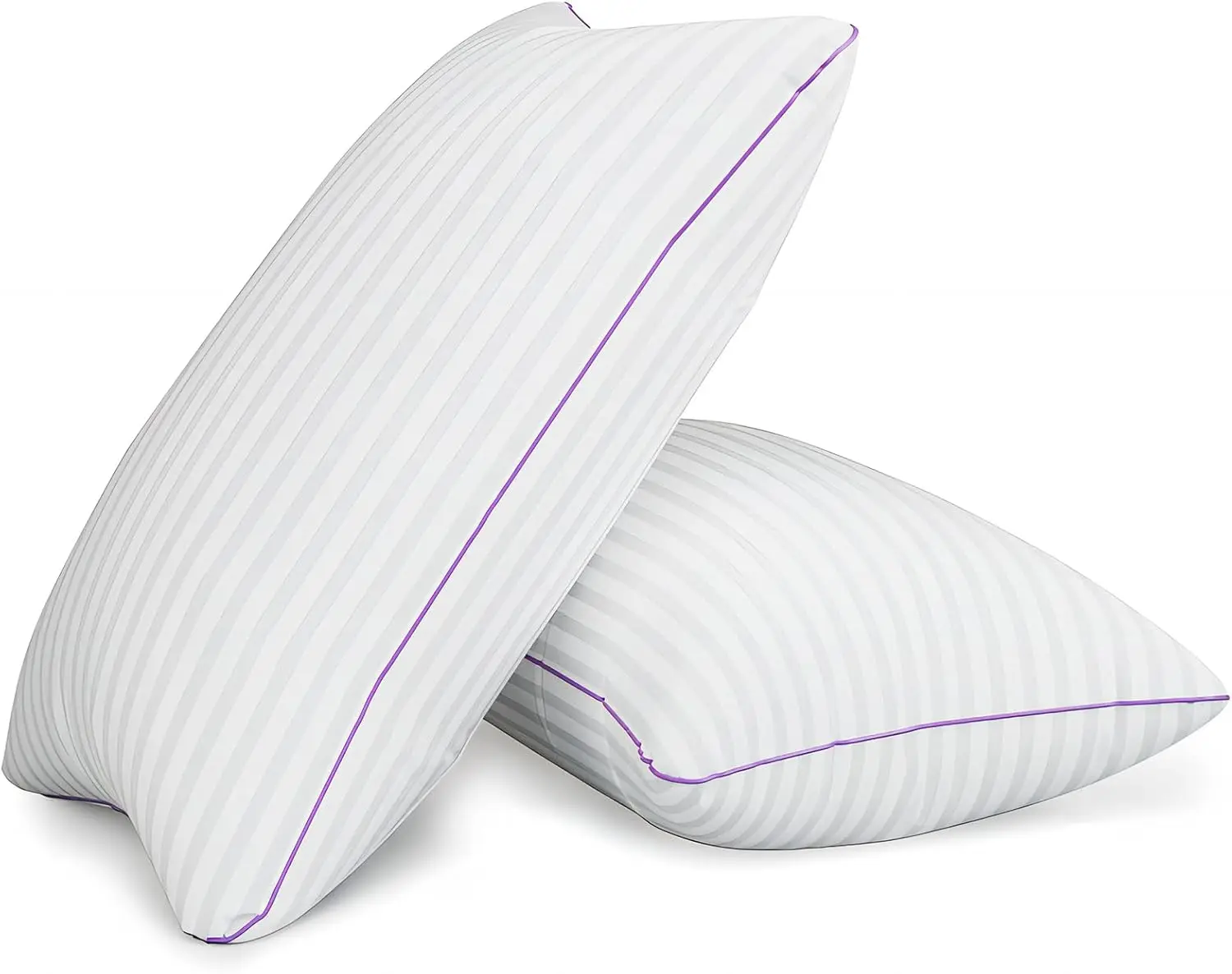 

King Size Pillow Set of 2, Breathable Microfiber Filled for Comfortable Sleep, Medium Soft Support, 20x36 Inches