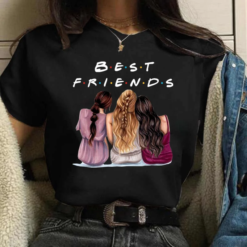 Fashion Friends Women Tshirt Cartoon Graphic Printed Ladies T Shirt Hip Hop Women Shirts Summer Top Streetwear Female Clothes