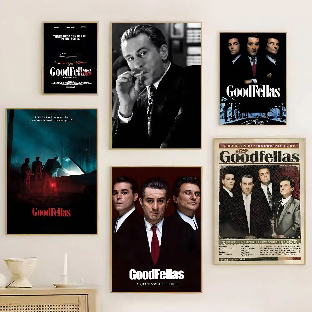 G-Goodfellas Gangster классический пленочный постер HD домашний декор липкая стена водонепроницаемый дом гостиная бар эстетический декор G-Goodfellas Gangster классический пленочный постер HD домашний декор липкая стена водонепроницаемый дом гостиная бар эстетический декор