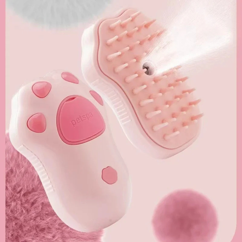 

3 IN 1 Pet Brush Cat Dog Steam Comb with Electric Spray Steamer Brushes for Massage Pet Grooming Removing Hair Combs Grooming