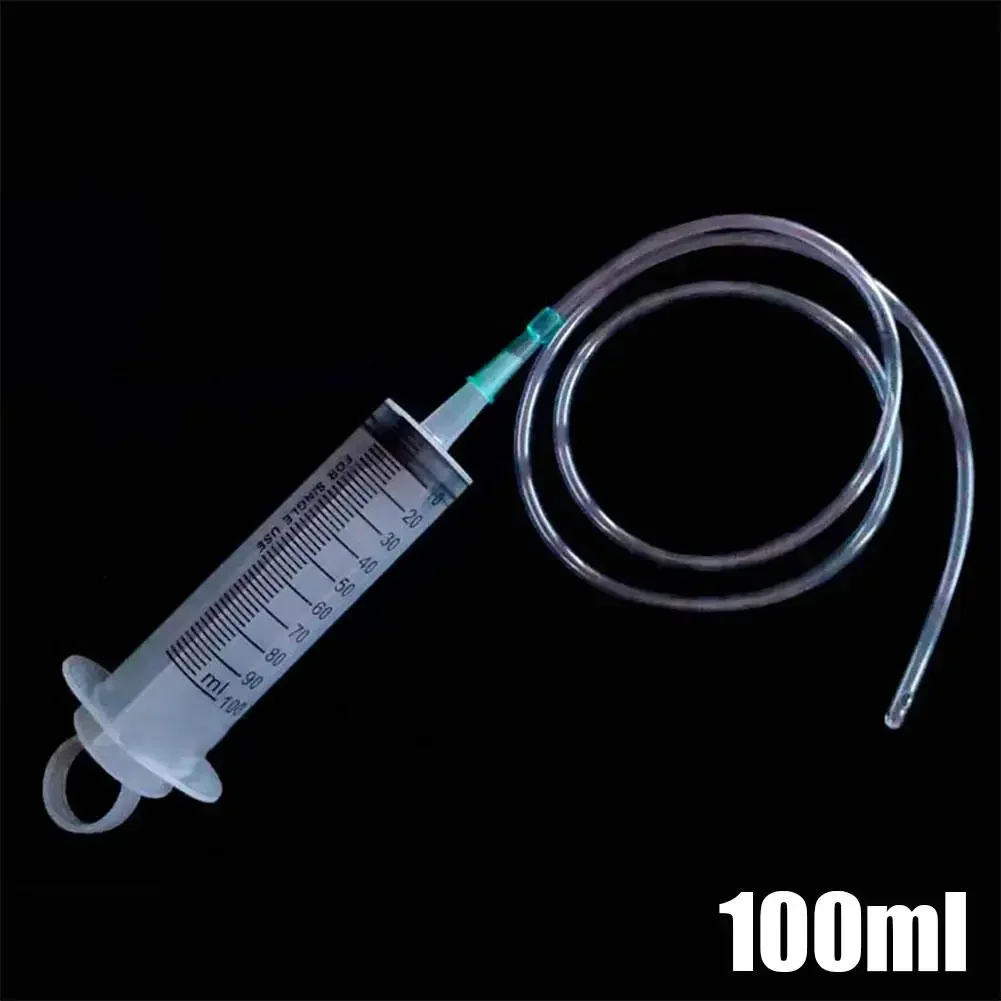 150/300/500ml Large Capacity Syringes Reusable Needle Barrel Oil Pump With 1m Hose For Pet Feeding Measuring Pump Vacuum Syringe