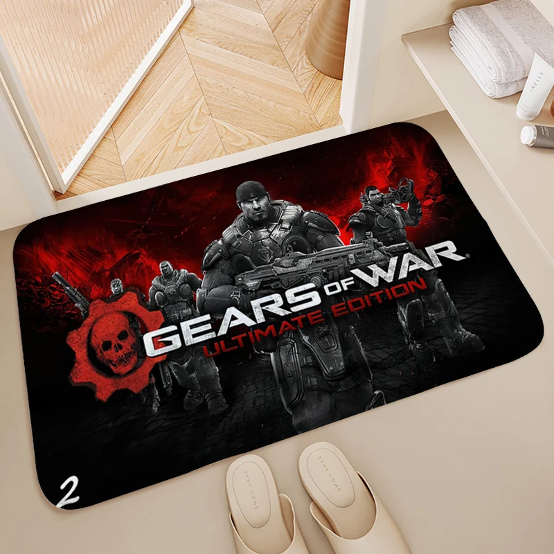 

Bathroom Rug A-Gears of War House Interior Entrance Mat Funny Doormat Entryway Hallway Living Room Floor Carpet Anti Slip