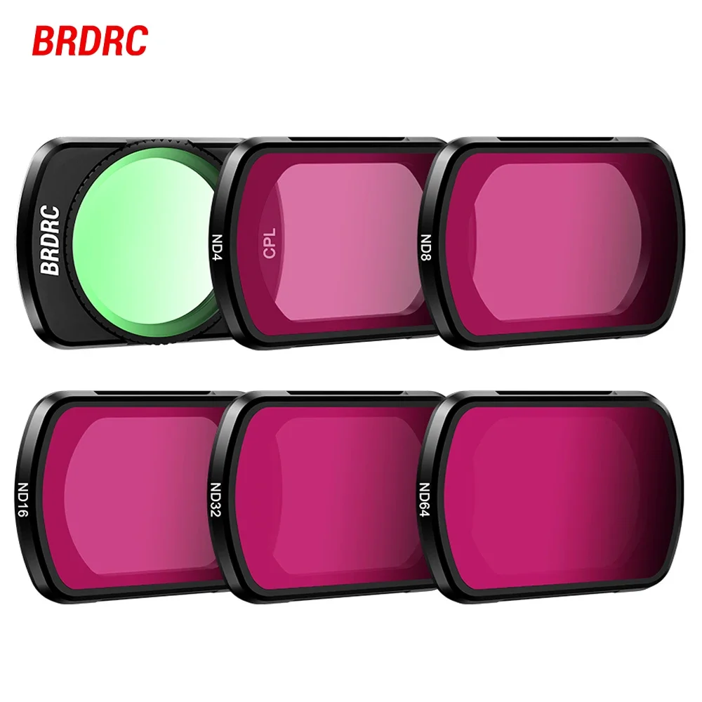 BRDRC Lens Filters for DJI Osmo Pocket 3 Camera UV CPL ND8/ND16ND32/ND64 Magnetic Filters Professional Photography Accessories