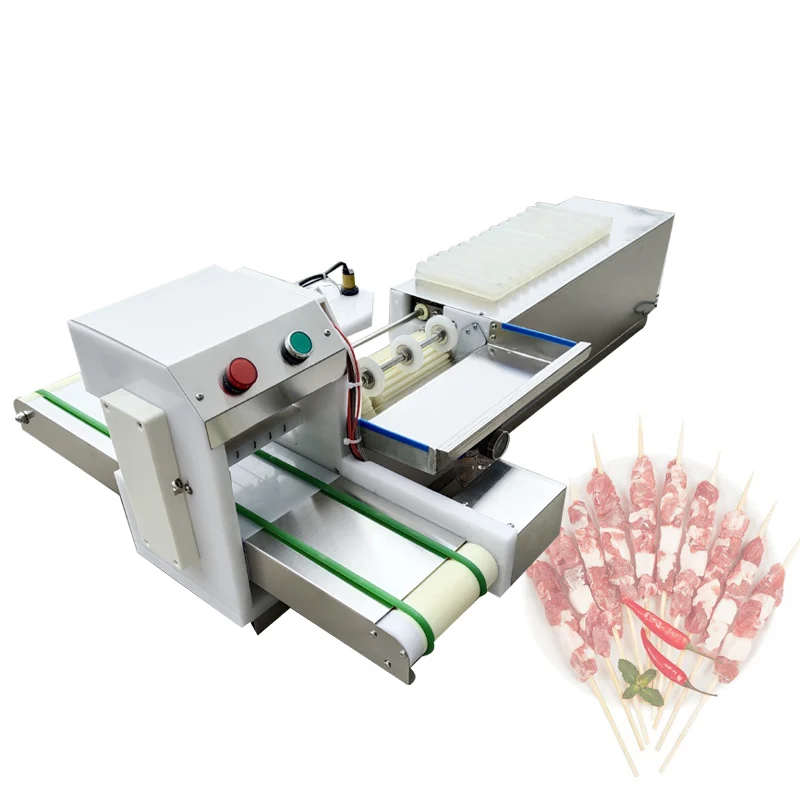 Automatic Meat Wear Mutton String Machine Business BBQ Skewer Machine Meat Threading Machine 110v /220v 1pc