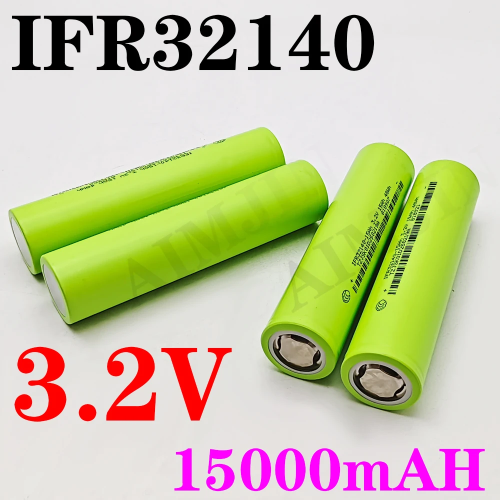 Batería LiFePO4 de 3,2 V, 32140, 15Ah, 32140 celdas recargables, EV, almacenamiento de energía para el hogar, ebike, e-scooter, herramientas eléctricas