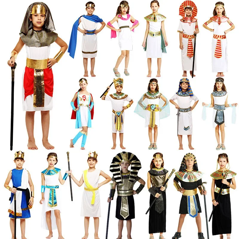 Costume da bambino arabo arabo sheik principe re cosplay per bambini per ragazzi carnevale di Halloween