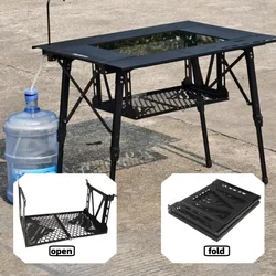 Outdoor Camping IGT Table 2-Unit Folding Hanger Compatible with Standard IGT Table Portable 4-Fold Storage Rack