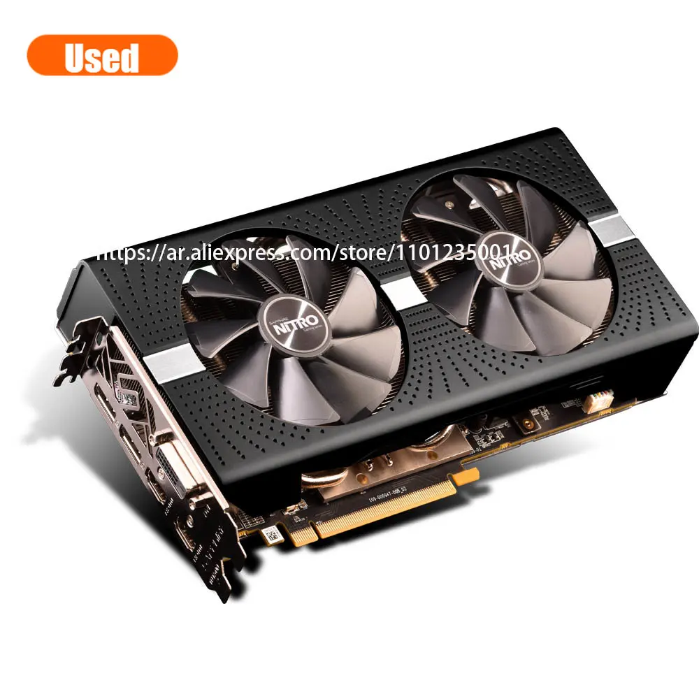 2PCS/LOT Sapphire Radeon RX580 8GB GDDR5 PCI Express x16 3.0 video gaming graphics card external graphics card