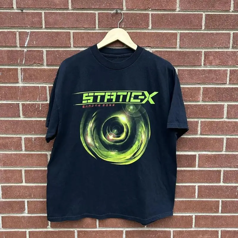 Vtg Static X Band Shadow Zone Heavy Cotton Black S 5Xl T Shirt