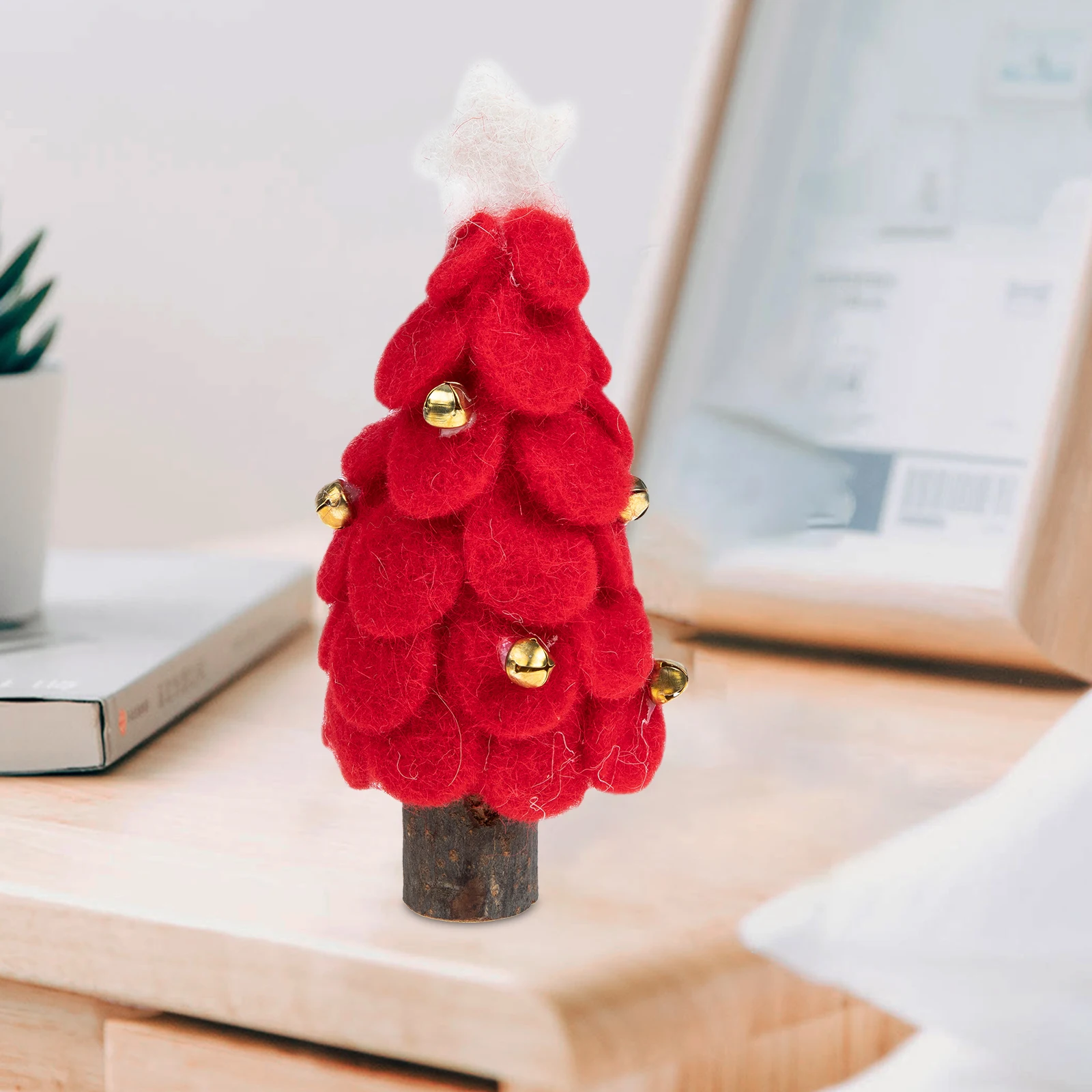 

Felt Christmas Tree Decoration Lovely Holiday nament Bright Nonfade Color Xmas Desktop Home Festive Atmosphere