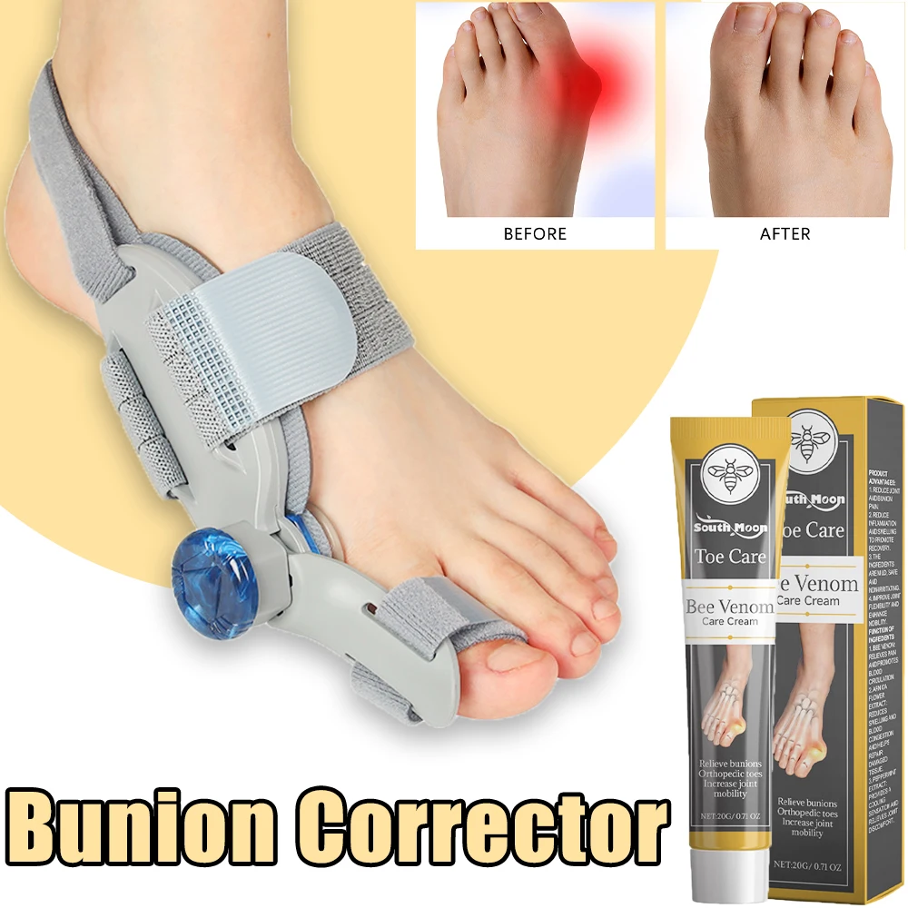 2Pcs=1Pair Toe Separator Hallux Valgus Bunion Corrector Orthotics Feet Bone Thumb Adjuster Correction Pedicure Care Straightener