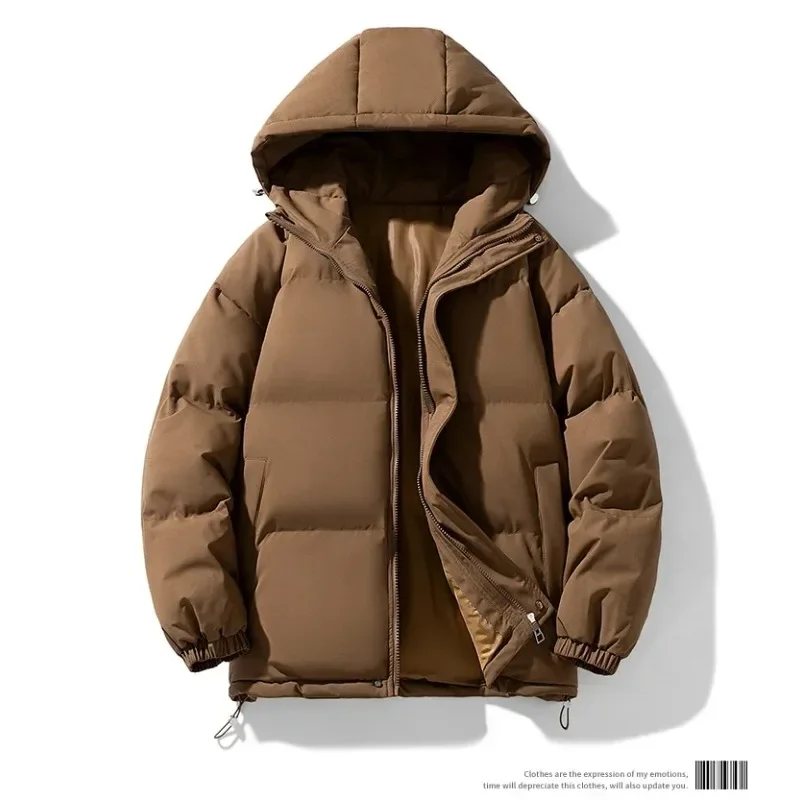 

Winter Men's Outdoor Windproof Breathable Warm Cotton Clothing Cycling Sports with Hat Thick Trendy Versatile Unisex Jacket