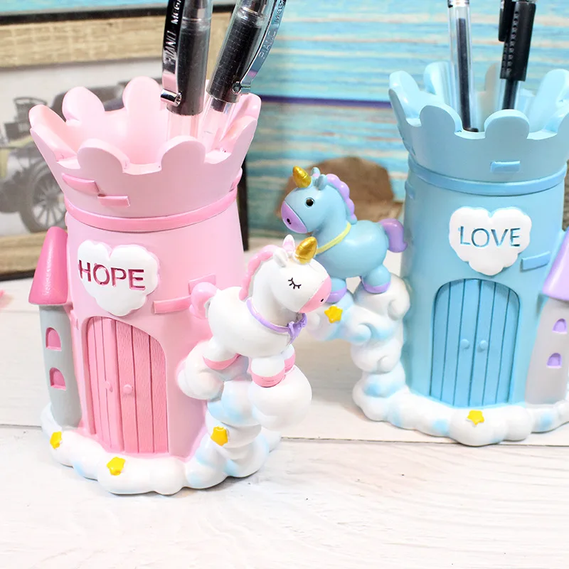 

Cute Unicorn Pen Holder Home Girl Cute Pen Holder Student Children Creative Multifunctional Storage Box Desktop Decoration