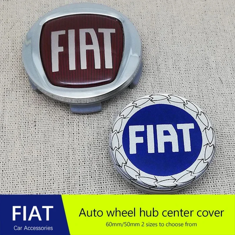 Car Wheel Hub Center Cover 4pcs ABS Electroplating Accessories For FIAT Abarth Pulse Panda Tipo Strada 600 500X Mobi Doblo Toro