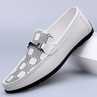 YRZL 2025 Loafers for Men Casual Leather Shoes Slip on Driving Moccasins Breathable Comfortable Outdoor Walking Shoes for Men