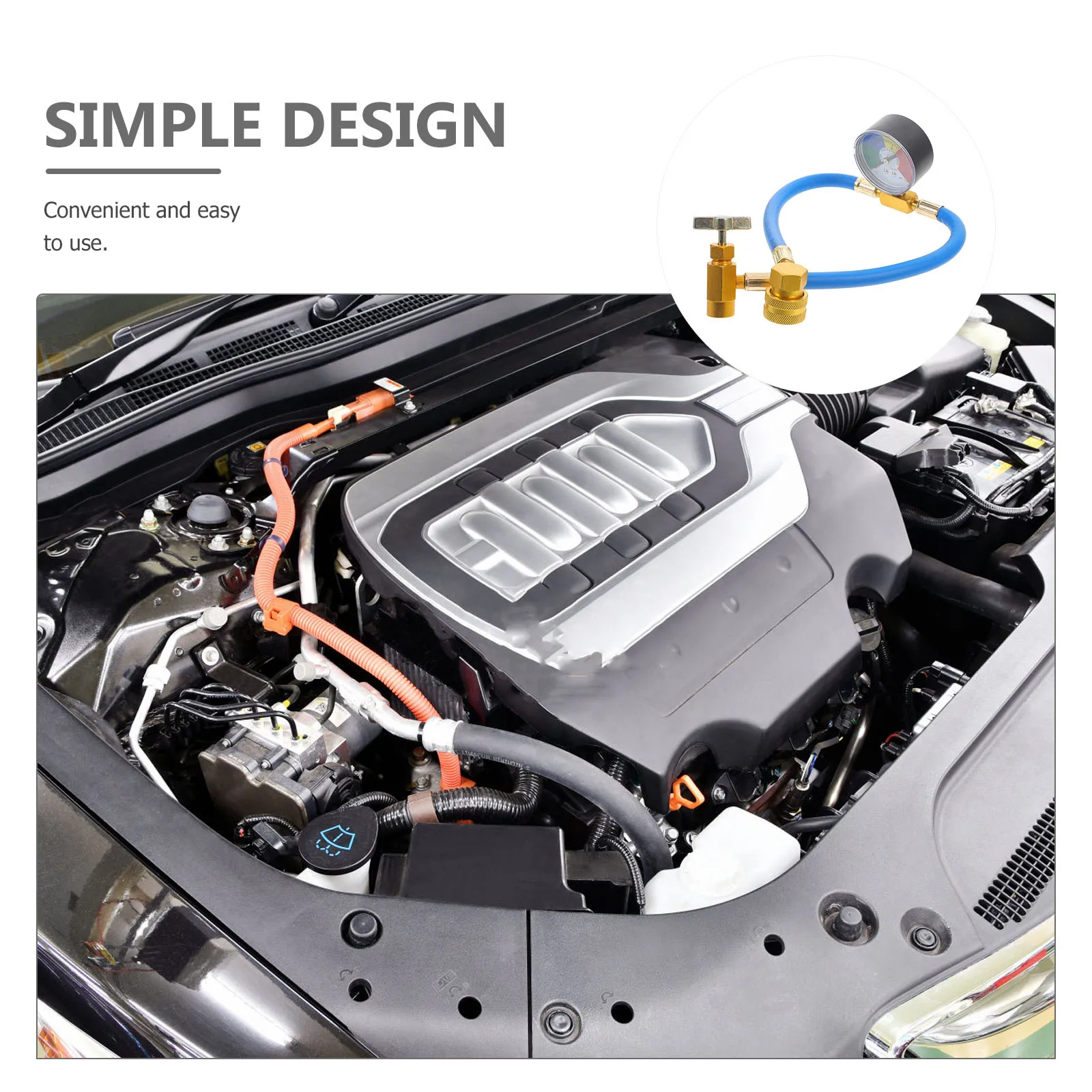 R134A 에어컨 충전 호스(게이지 포함) 차량 에어컨 시스템 충전용 고압 라인 R404a 호환