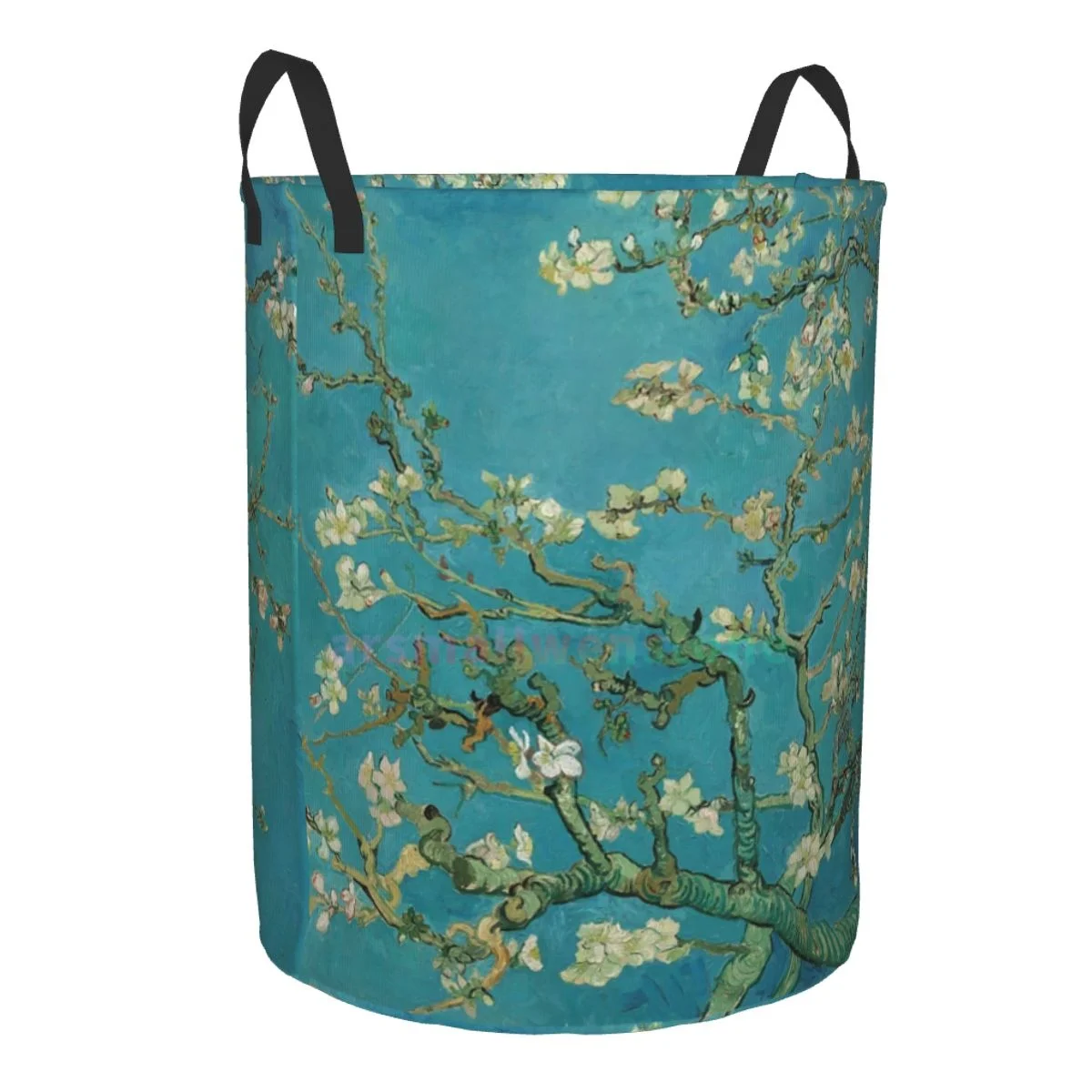 Vincent Van Gogh Almond Blossom Sling Round Laundry Hamper Storage Basket Toys Clothes Organizer Bin for Home Bathroom Bedroom