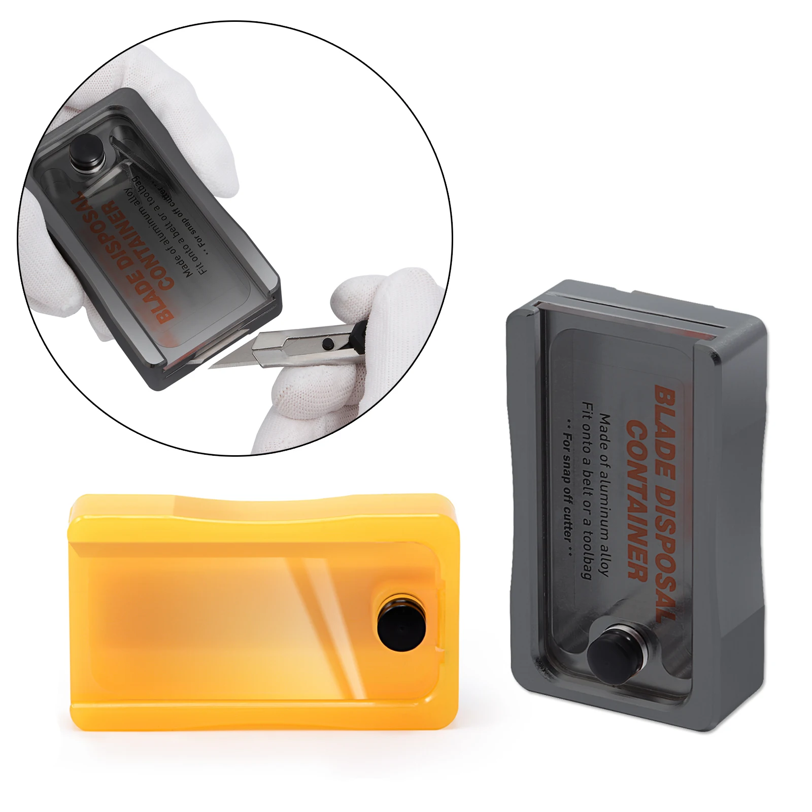 EHDIS Waste Blades Disposal Container Craft Utility Cutting Knife Broken Metal Blade Snap Off Trash Safety Magnetic Storage Box
