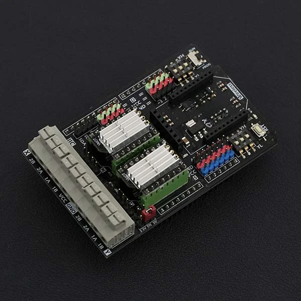 

Produced two-way stepper motor driver compatible with Arduino expansion board