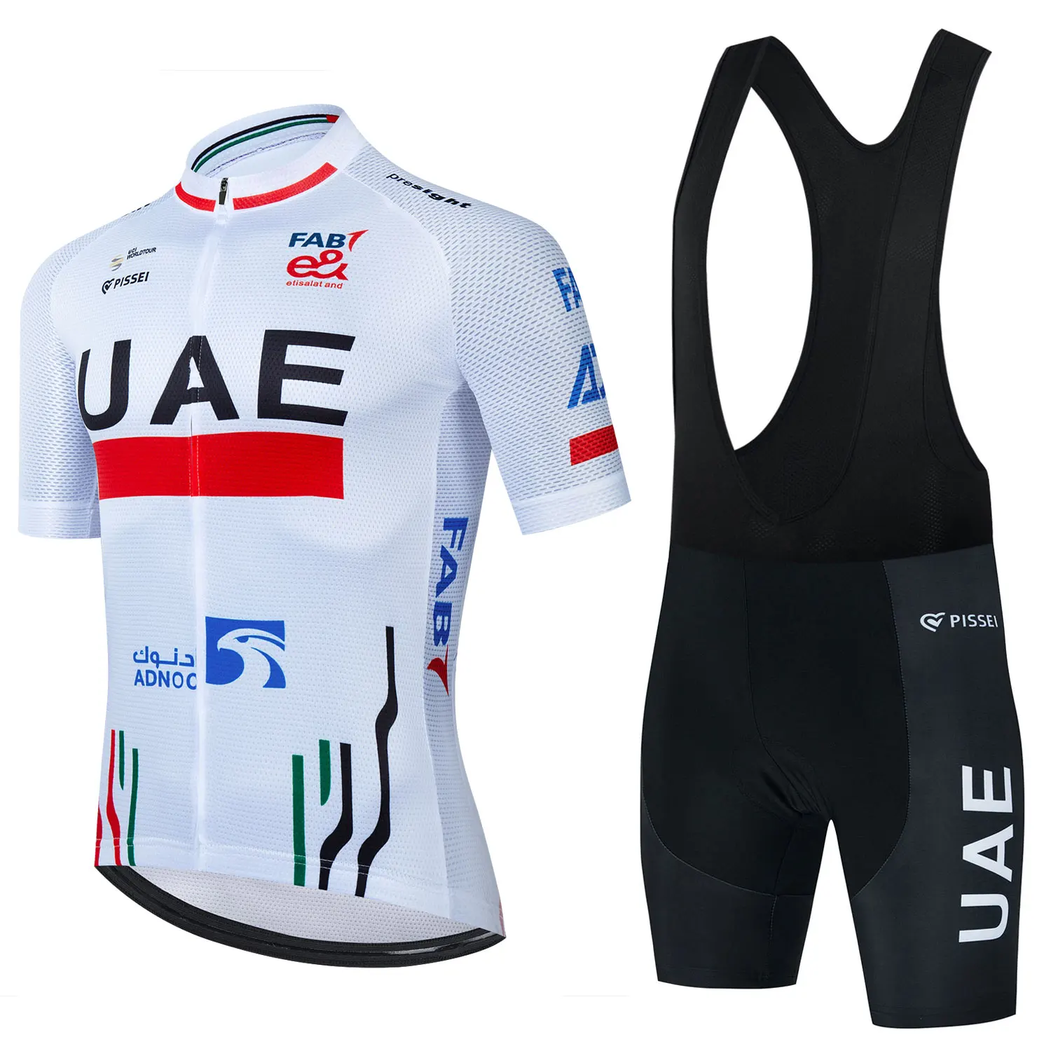 2024 Uae Team Cycling Jersey Set Summer Road Bike Shirts Suit Bicycle Bib Shorts Men\'s Cycling Clothing MTB Wear Maillot Culotte