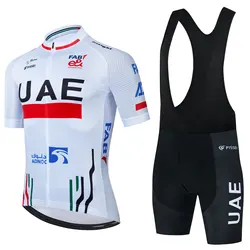 2024 Uae Team Cycling Jersey Set Summer Road Bike Shirts Suit Bicycle Bib Shorts Men's Cycling Clothing MTB Wear Maillot Culotte