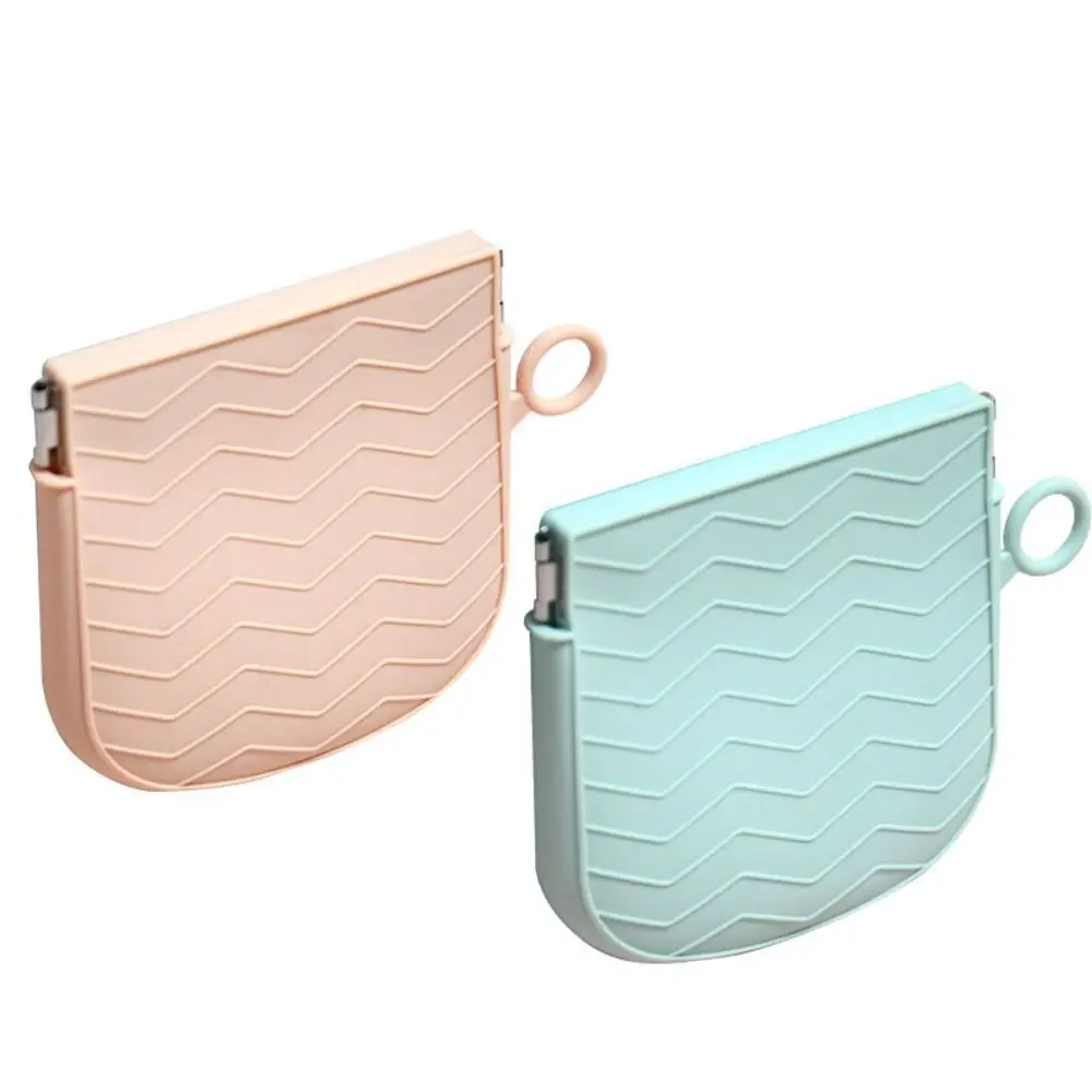 Storage Bag Self-closing Cosmetic Bag Silicone Multifunctional Leaf Spring Bag Solid Color Make Up Bags Men