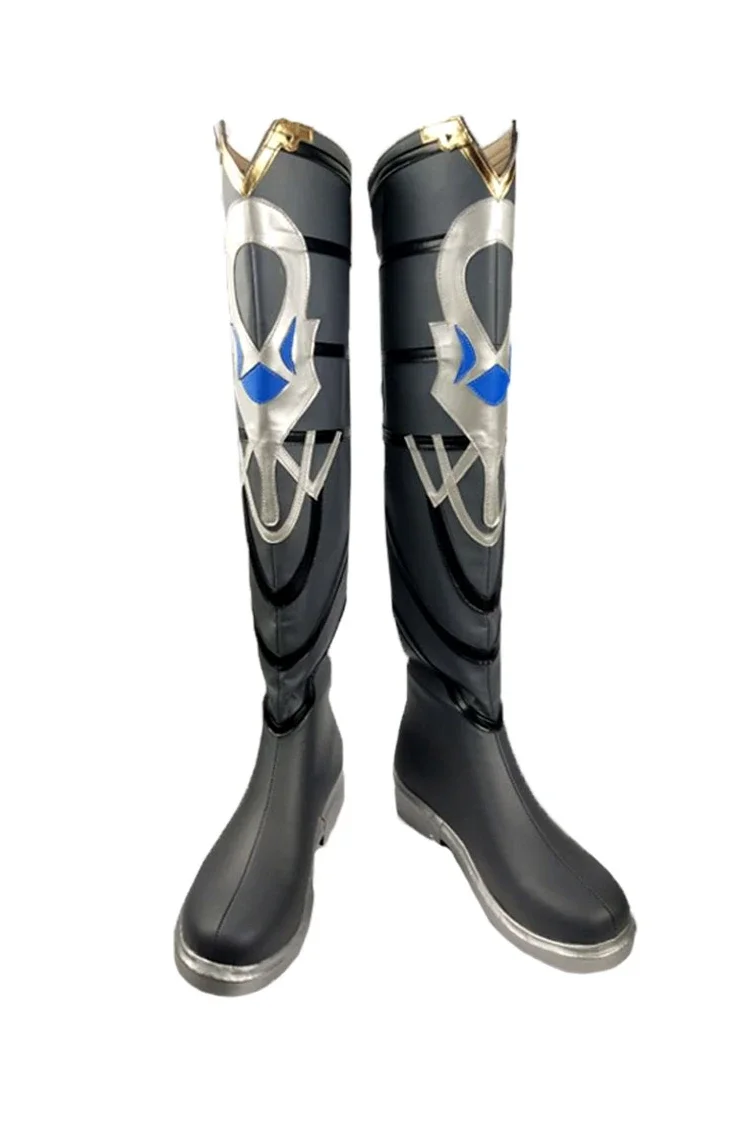 [Personalizar] jogo genshin impacto albedo botas halloween cosplay sapatos 2021 novo couro do plutônio das mulheres dos homens tamanho sapato de carnaval