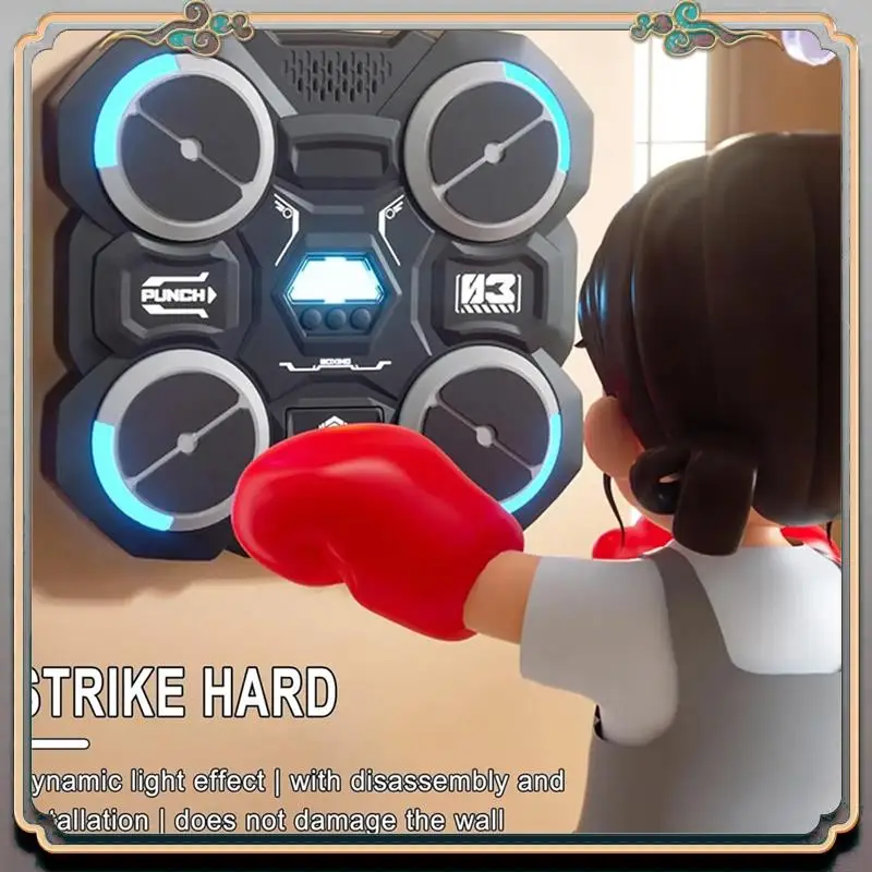 

Durable Music Boxing Machine For Children Smart Music Boxing Machine Wall Mounted Decompression Wall Target Toys Boxing Trainer