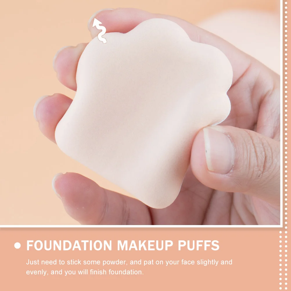 

3pcs Cat Claw Powder Puff Adorable Makeup Cushion For Foundation Blush Concealer Gentle Skin Friendly Travel Applicator