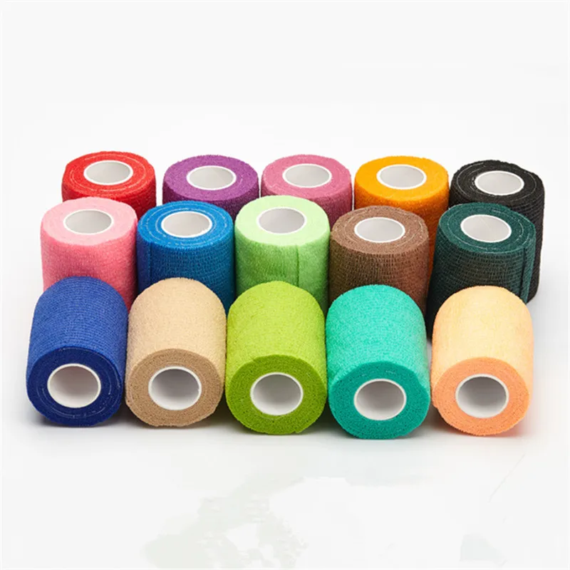 1 Roll 5cm*4.5m Self-adhesive Elastic Bandage Wrap Tape Elastoplast for Knee Support Pads Finger Ankle Palm Wound Bandages