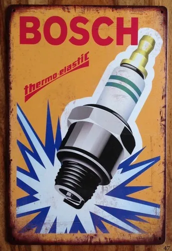 Spark Plugs Metal Garage Sign Wall Plaque Vintage Mancave  Large --Tin Sign