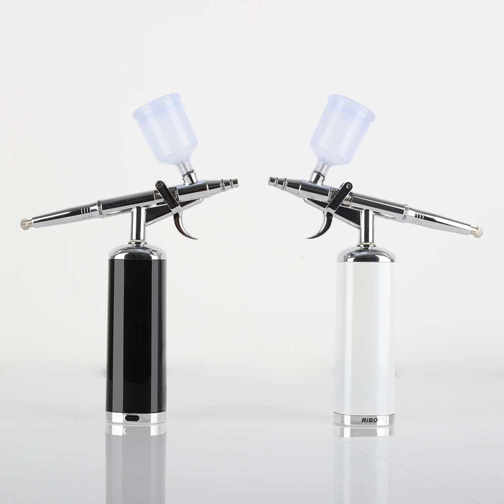 Aerógrafo sem Fio Recarregável com Compressor Grupo Cosmético Pessoal Facial Pele Cuidados com os Cabelos Preto Barbeiro Casa Faça Você Mesmo Lady Gift