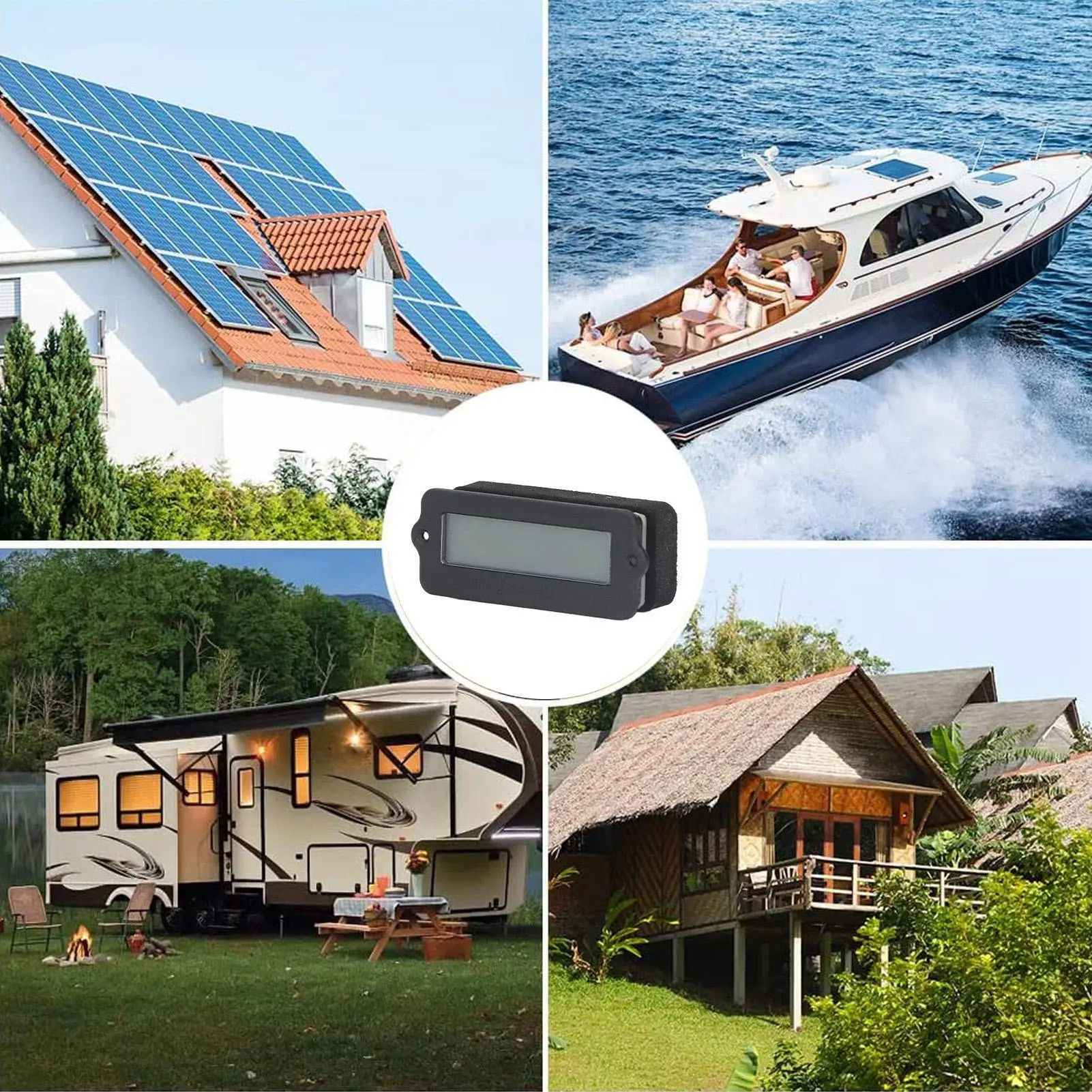 Digital Battery  Voltage Indicator Backlight Lithium Battery Capacity Meter 8 to 63V Multi Function Display