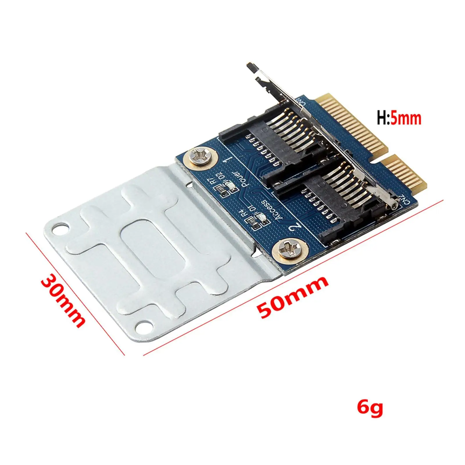 Reader Mpcie Dual Micro SD SDHC SDXC Adapter Card Iron for Notebook USB 2.0 General Storage